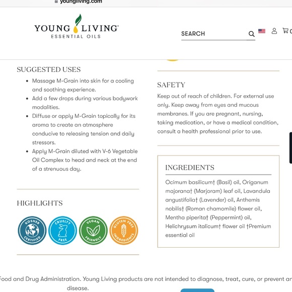 NWT Young Living Mind Over Matter M-Grain, Deep Relief and Peppermint Set - Picture 3 of 16